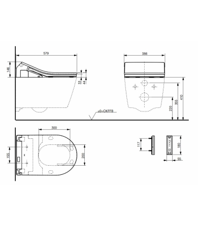 Klozetpoda vāks TOTO RX Soft Close remote control