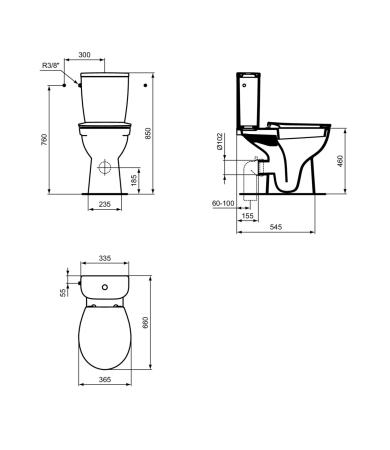 Klozetpods IDEAL STANDARD EUROVIT+