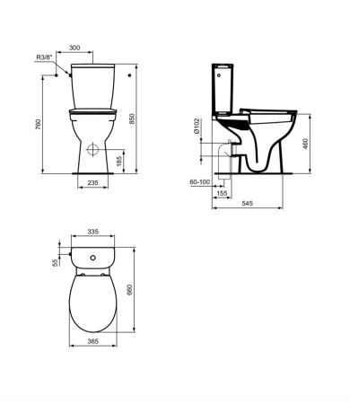 Klozetpods IDEAL STANDARD EUROVIT+