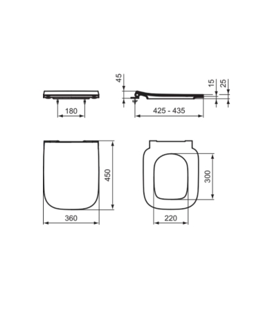 Klozetpoda vāks IDEAL STANDARD I.LIFE B
