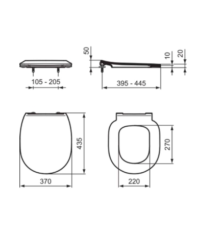 Klozetpoda vāks IDEAL STANDARD CONNECT
