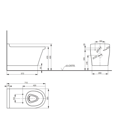 Klozetpods TOTO CF  TORNADO FLUSH