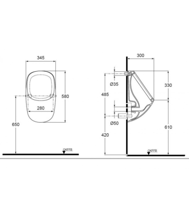 Pisuārs IDEAL STANDARD CONNECT