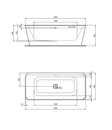 Vanna IDEAL STANDARD TONIC II Silk White/Black