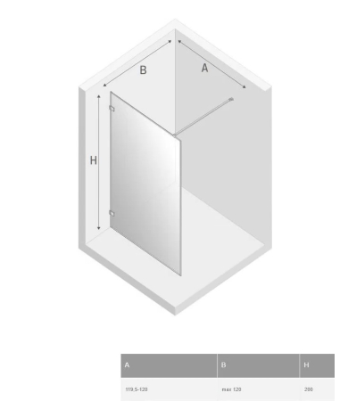 Dušas siena NEW TRENDY AVEXA Gunmetal Brushed Active Shield