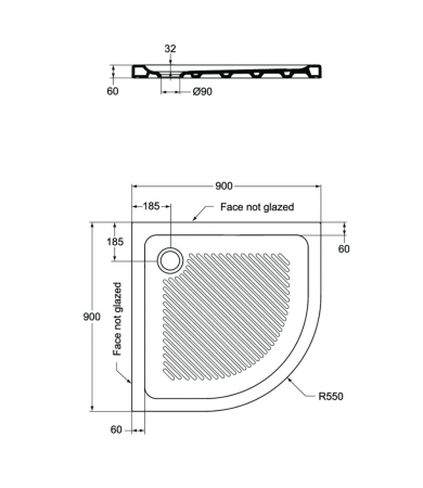 Dušas paliktnis IDEAL STANDARD CONNECT