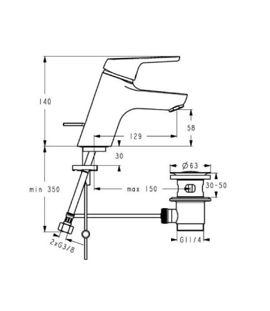 Jaucējkrāns IDEAL STANDARD CERASPRINT