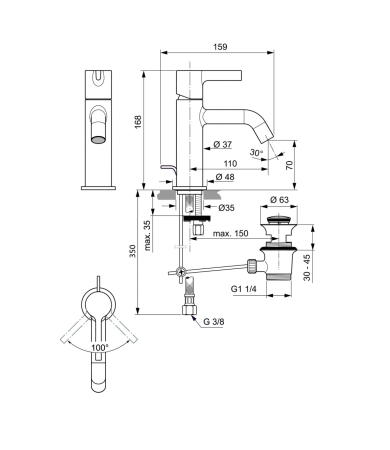 Jaucējkrāns IDEAL STANDARD JOY