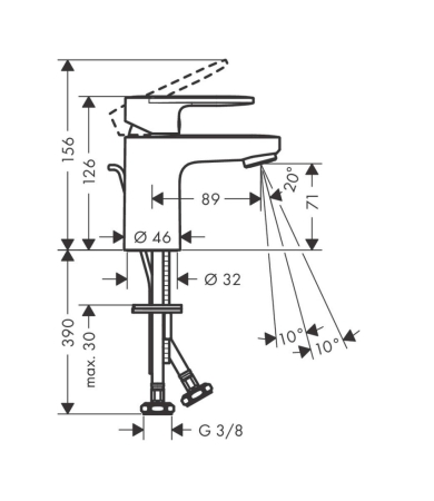 Jaucējkrāns HANSGROHE VERNIS BLEND 70 Cool Start