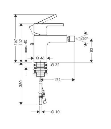 Jaucējkrāns HANSGROHE METROPOL S