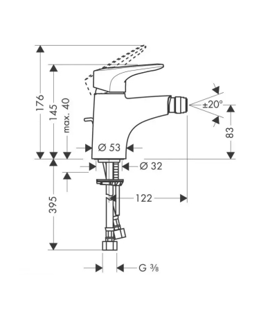 Jaucējkrāns HANSGROHE METROPOL E
