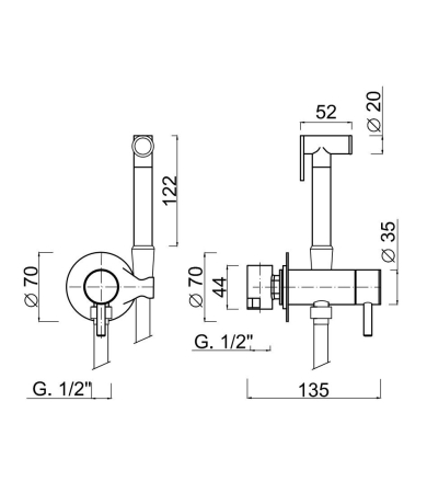 Higiēniska duša GIULINI GIOVANNI GIULINI