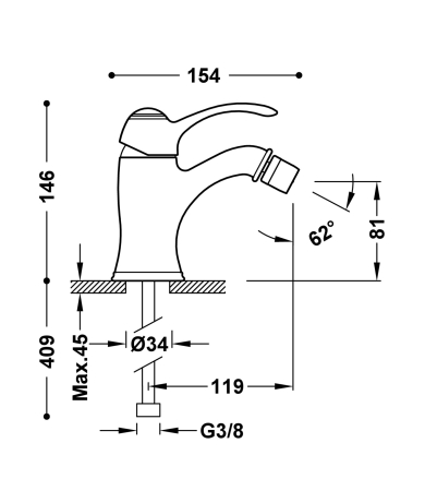 Jaucējkrāns TRES CLASIC