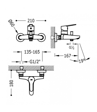 Dušas komplekts TRES BASE-TRES