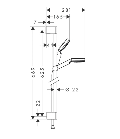 Dušas komplekts HANSGROHE CROMETTA