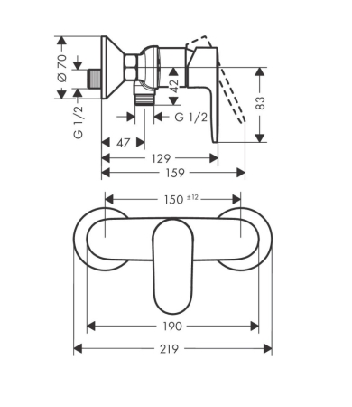 Jaucējkrāns HANSGROHE VERNIS BLEND