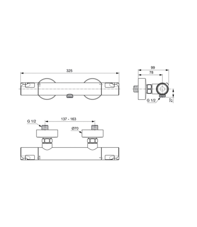 Jaucējkrāns IDEAL STANDARD CERATHERM T50