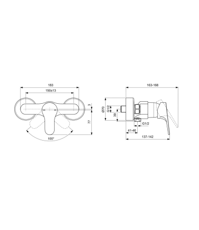 Jaucējkrāns IDEAL STANDARD CERABASE