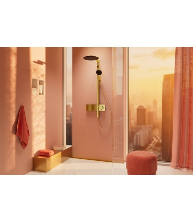 Dušas sistēma HANSGROHE RAINDANCE ALIVE S 300 2jet ECOSMART Polished Gold Optic
