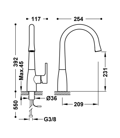 Jaucējkrāns TRES ELECTRONIC