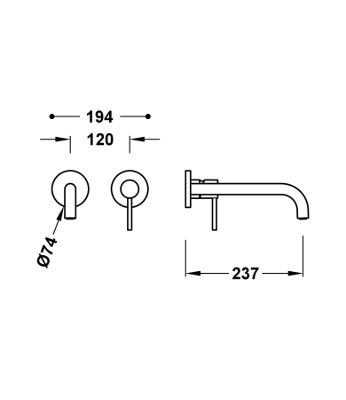 Jaucējkrāns TRES STUDY Steel