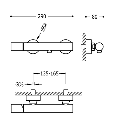 Dušas komplekts TRES MAX