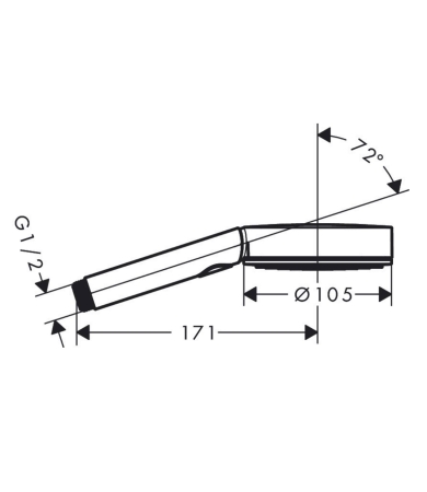 Rokas duša HANSGROHE PULSIFY S 105 3jet ECOSMART RELAXATION