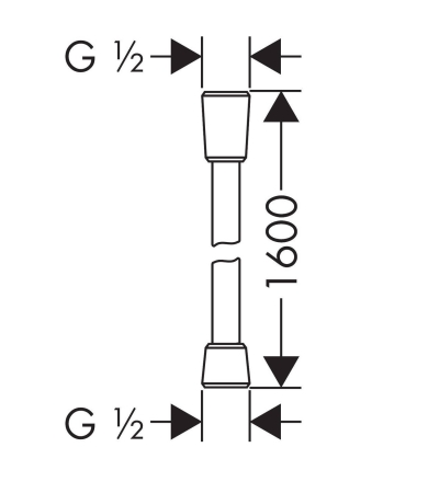 Dušas šļūtene HANSGROHE ISIFLEX B Matt Black