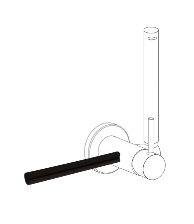 Dvieļu turētājs TRES STUDY Matt Black