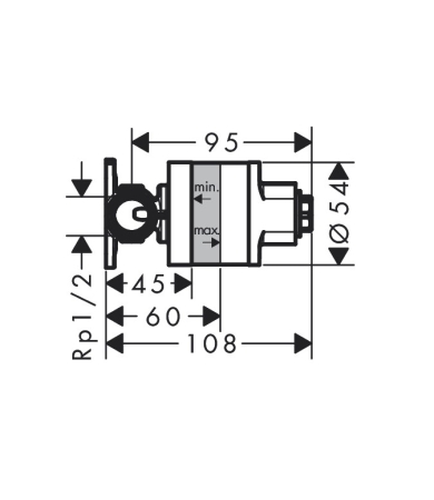 Iebūvējama daļa HANSGROHE HANSGROHE 1jet S EcoSmart