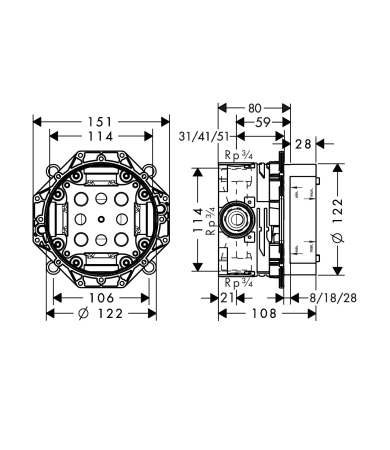 Mehānisms HANSGROHE IBOX