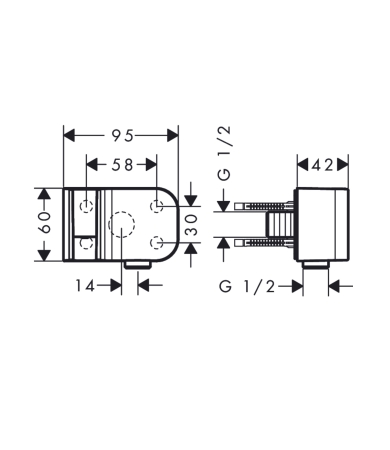Dusas izvads AXOR ONE Brushed Bronze