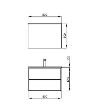 Mēbeļu komplekts SALGAR OPTIMUS 800