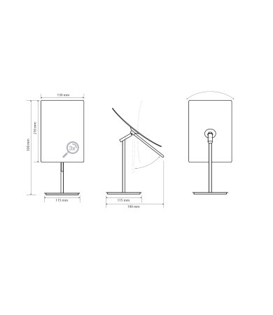 Kosmētiskais spogulis BEMETA  Black