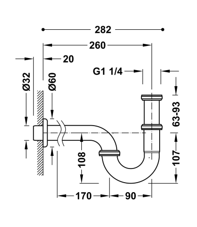 Sifons TRES TELESCOPIC