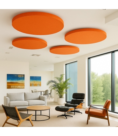 Akustiskais panelis SLALOM T FRAME CEILING PETFELT Orange 9 D120x5cm