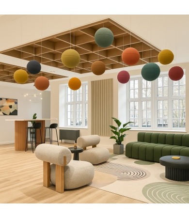 Akustiskais panelis SLALOM TALOR MADE T-FRAME SPHERE D=30cm