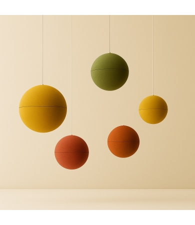 Akustiskais panelis SLALOM TALOR MADE T-FRAME SPHERE D=30cm