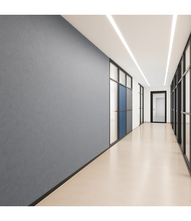 Akustiskais panelis SLALOM ECORANGE U PETFELT Grey 4 132.5xH280x1.1cm