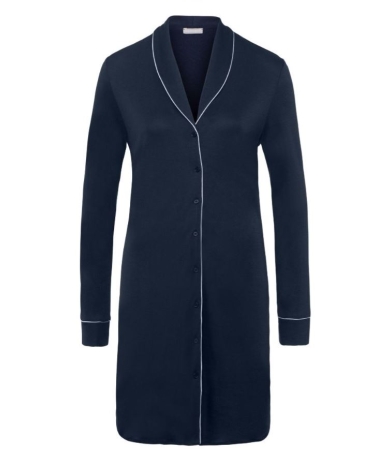 Naktskrekls ar garām piedurknēm HANRO NATURAL COMFORT 100 cm L deep navy