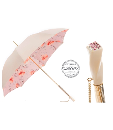 Lietussargs PASOTTI DOPPIO RASO Oro, Rosa automātiski atverams