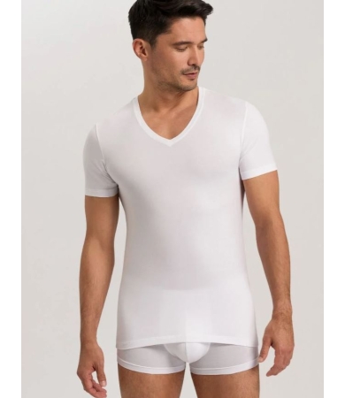 Apakškrekls ar īsām piedurknem HANRO COTTON SUPERIOR L white